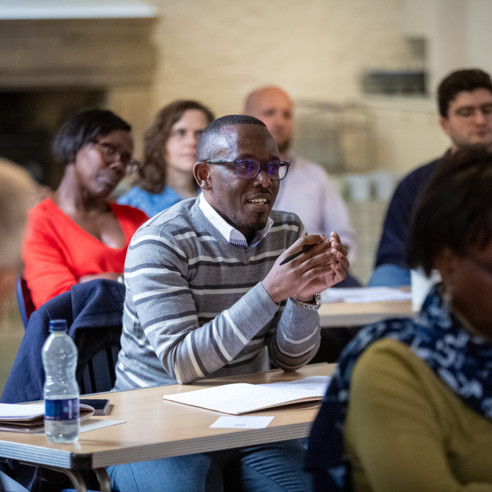 CCFU's Simon Musasizi taking part in a workshop session at Stourhead in May 2023. (c) National Trust Images/James Dobson.