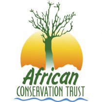 blue green and Yellow logo of the African Conservation Trust